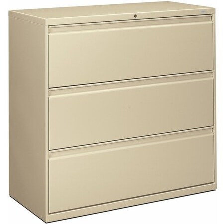 Hon HON 893LL, 800 SERIES THREE-DRAWER LATERAL FILE, 42W X 19.25D X 40.88H, PUTTY HON893LL